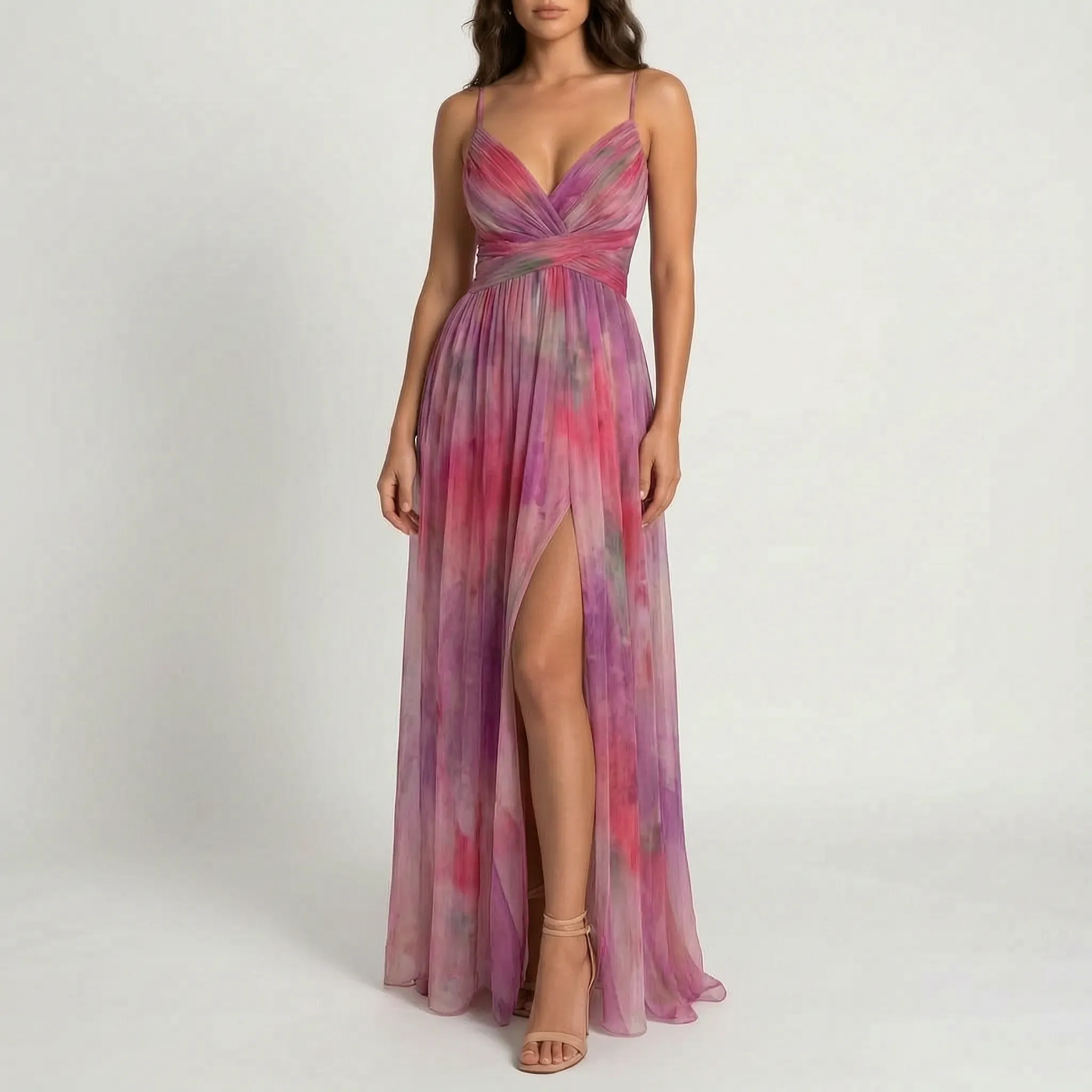 Aquarelia™ - Watercolour Print Maxi Dress