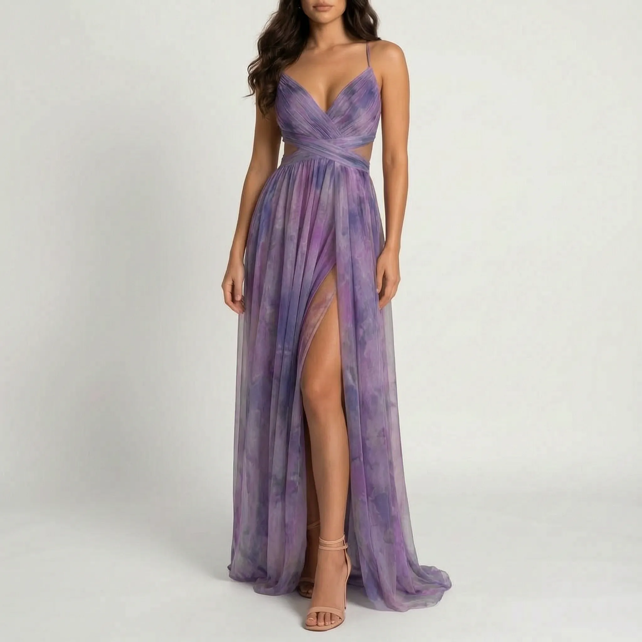 Aquarelia™ - Watercolour Print Maxi Dress