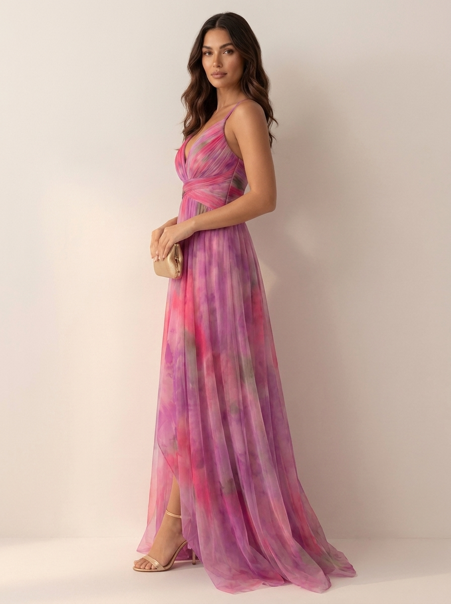 Aquarelia™ - Watercolour Print Maxi Dress