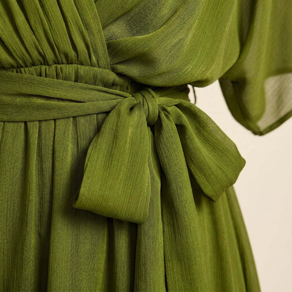 Avelina™ - Wrap Style Midi Dress