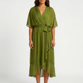 Avelina™ - Wrap Style Midi Dress