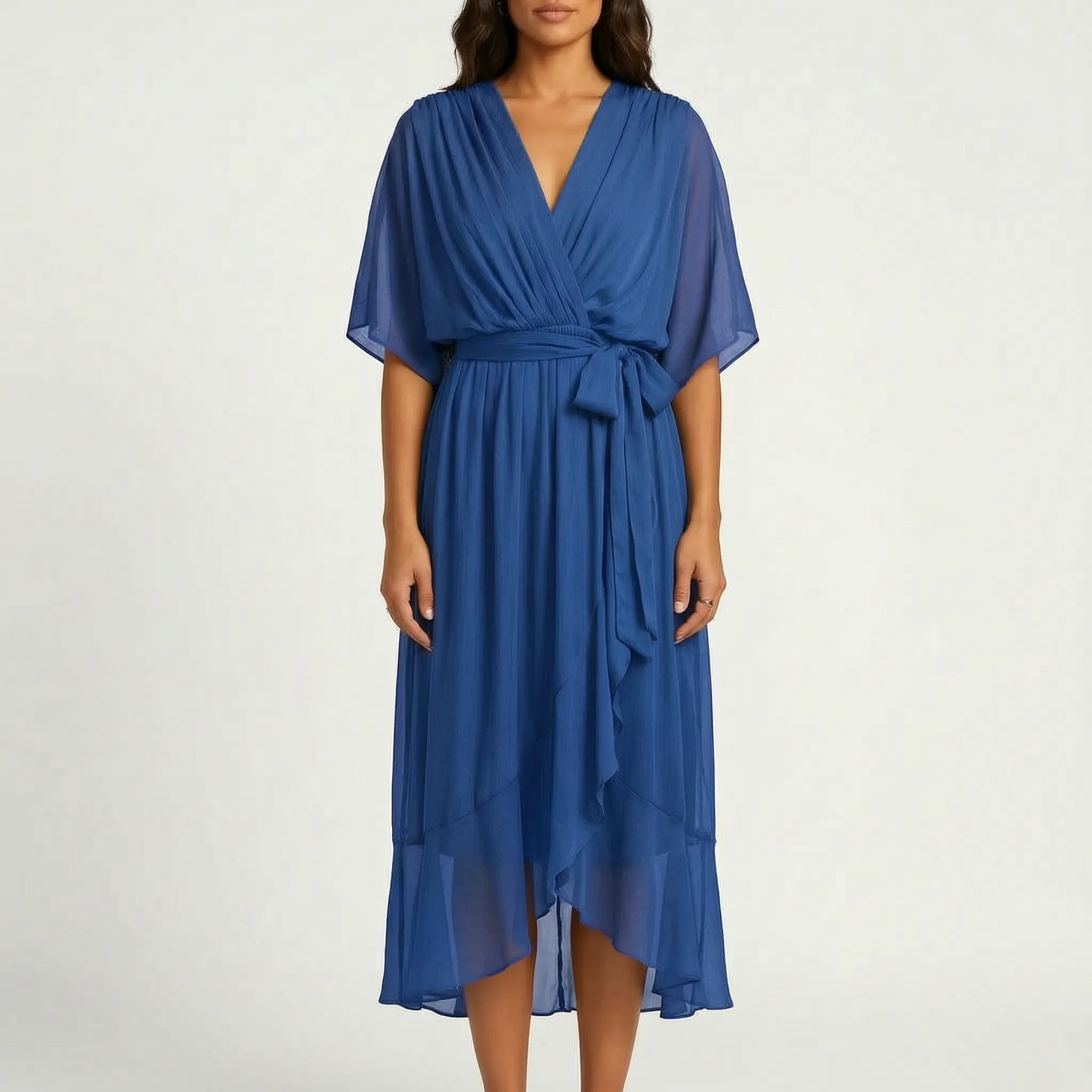 Avelina™ - Wrap Style Midi Dress