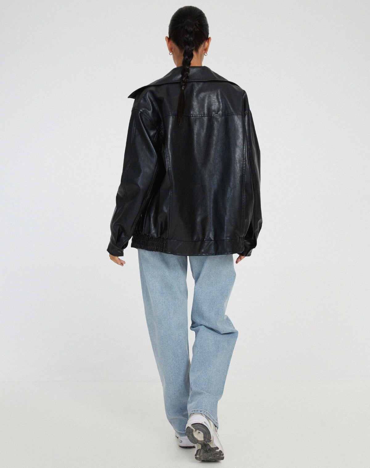Marisol™ | Women's Bomber Jacket Faux Leather Zip Front
