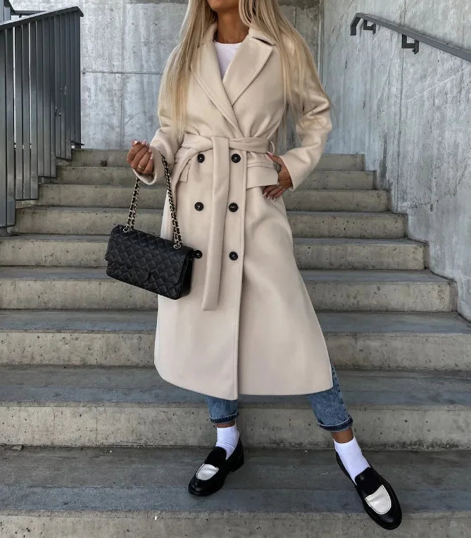 Alessandra™ | Women's Trench Coat Classic Long Sleeve