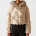 Marceline™ | Women's Faux Fur Puffer Jacket Cropped Hooded