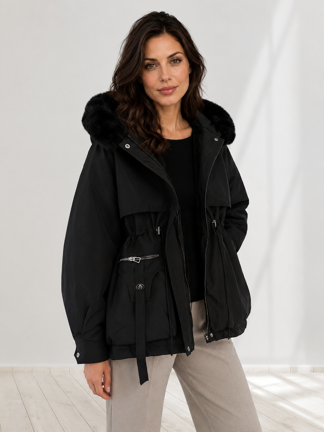 Mirelle™ | Hooded Long Puffer Coat