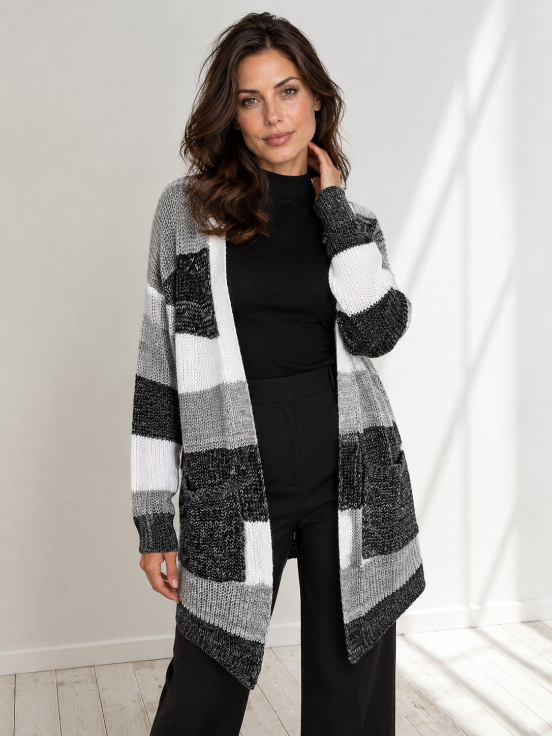 Amélie™ | Striped Longline Cardigan