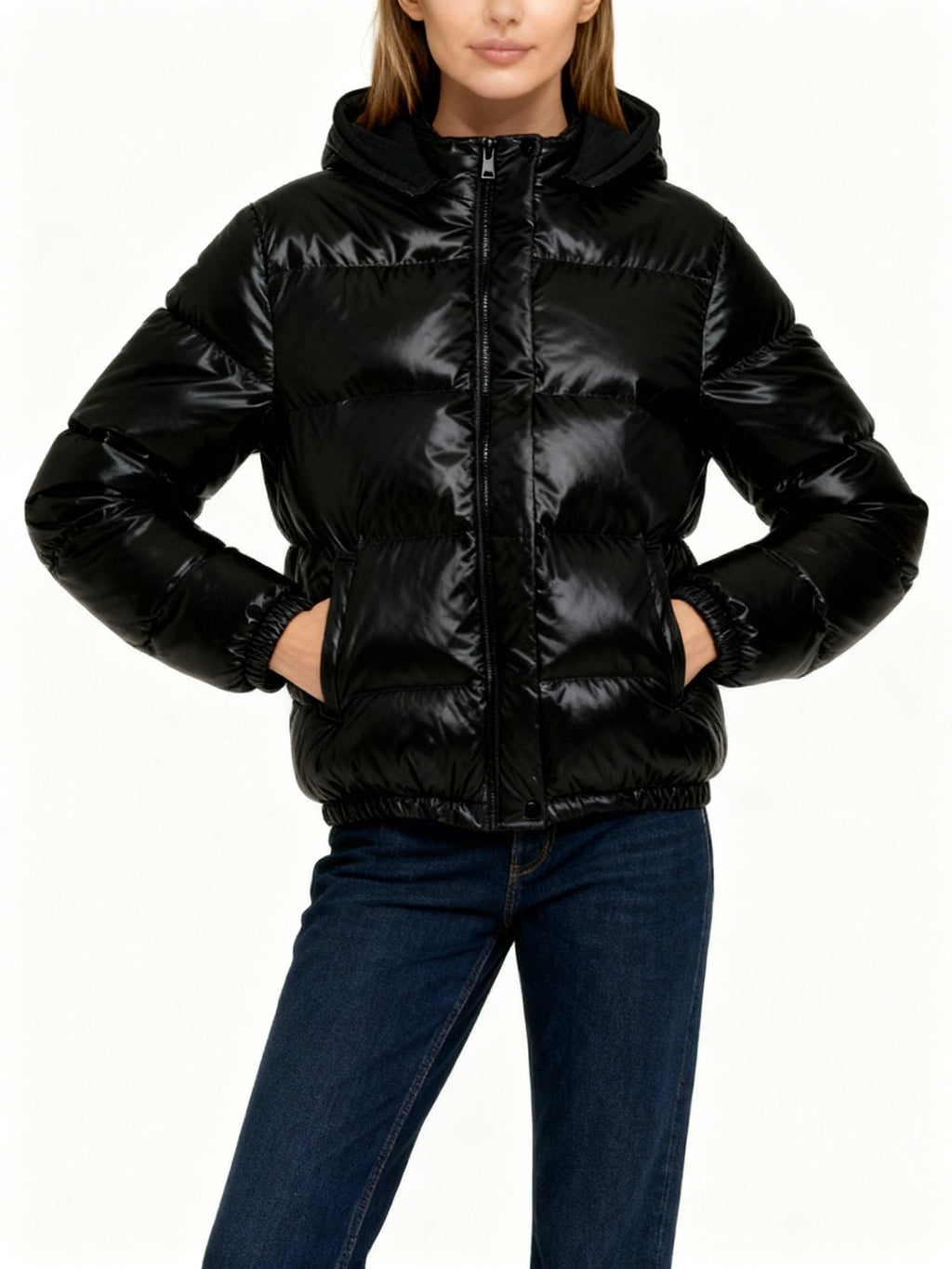 Calista™ | Women’s Cropped Puffer Jacket Padded Hooded