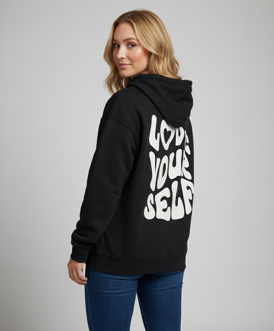 Delphine™ | Women’s Graphic Hoodie Fleece Back Print