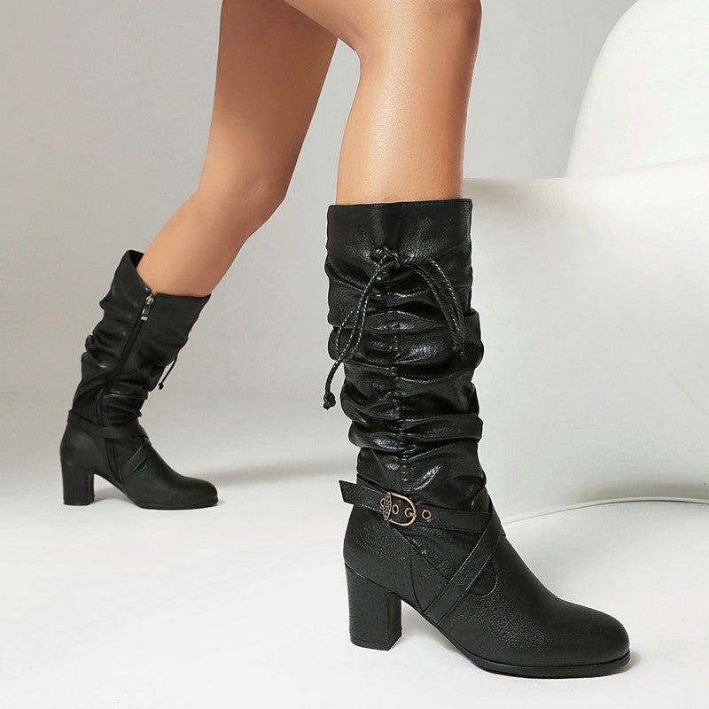 Evadne™ | Women’s Knee High Boots Faux Leather