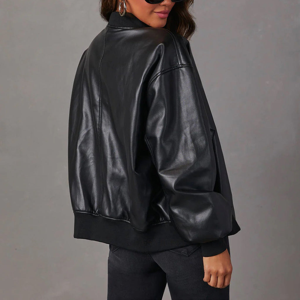 Vivienne™ | Women's Bomber Jacket Faux Leather