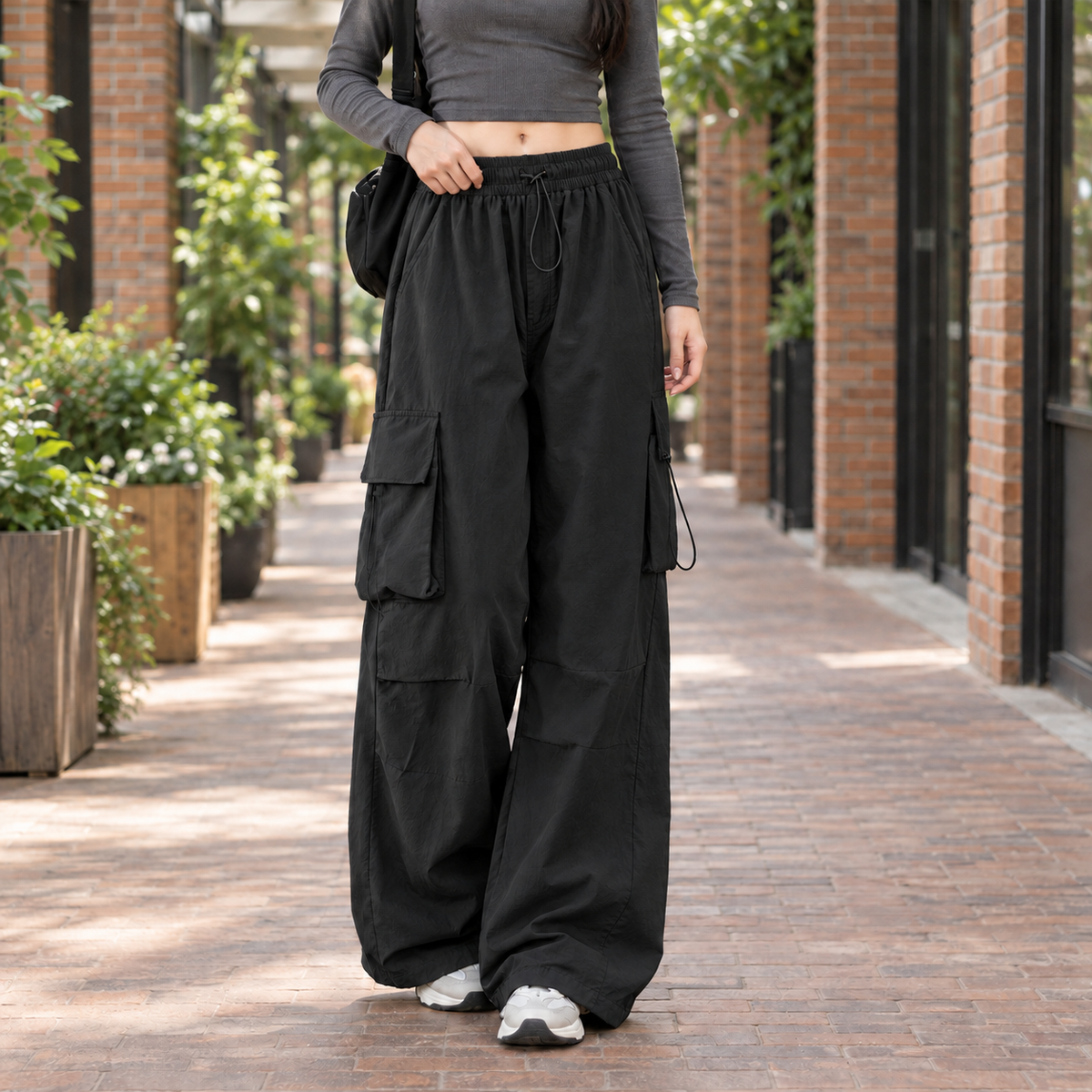 Marguerite™ | Women's Woven Cargo Wide Leg Pants