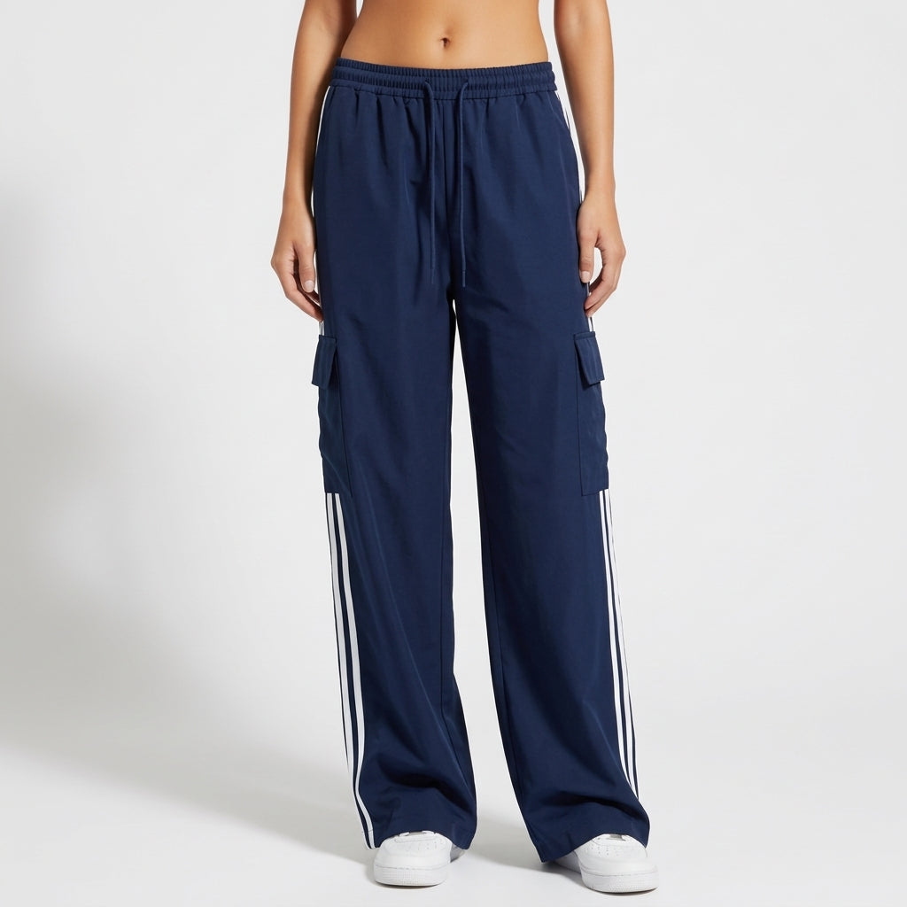 Marlowe™ | Women's Cargo Track Pants Side Stripe Detail