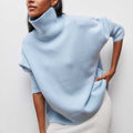 Adrianelys™ | Women’s Wool Turtleneck Poncho Sweater