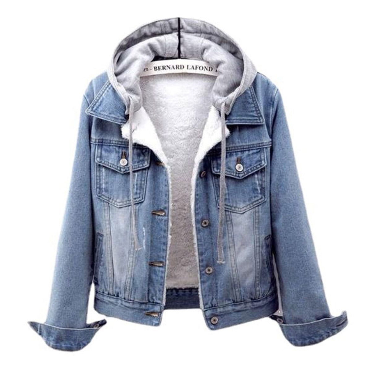 Josephine™ | Women's Denim Jacket Hooded Fleece Lined