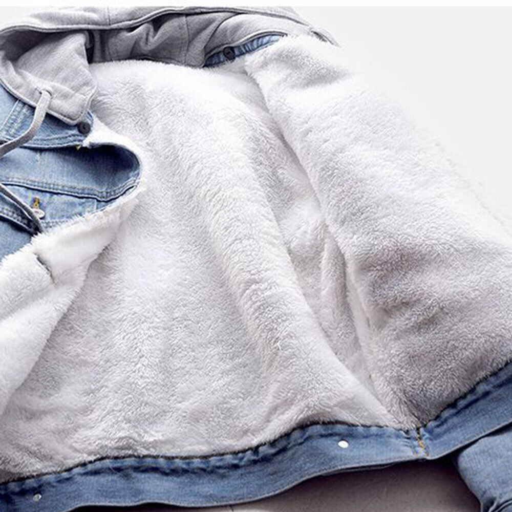 Josephine™ | Women's Denim Jacket Hooded Fleece Lined