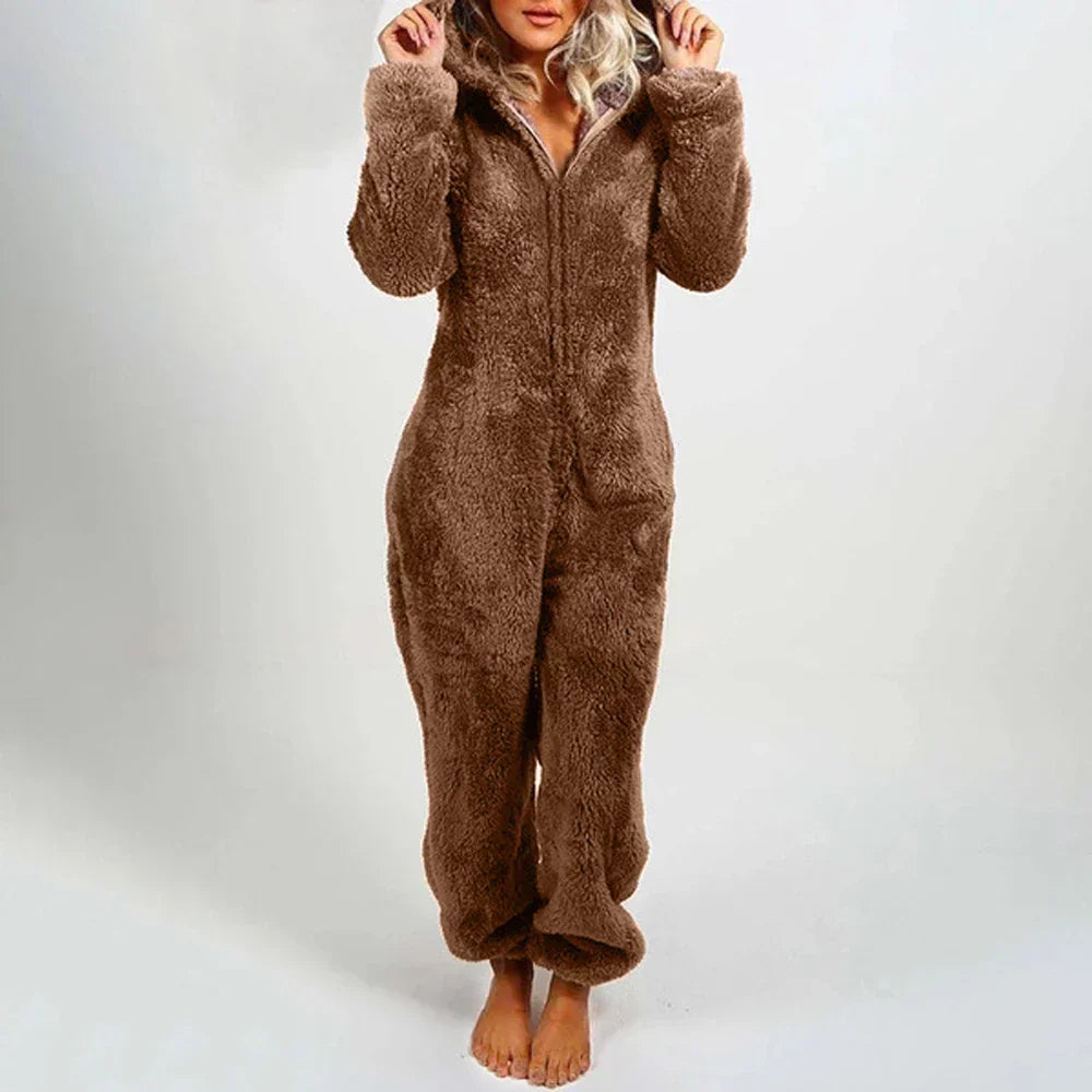 Clementine™ | Women’s Onesie Teddy Fleece Hooded