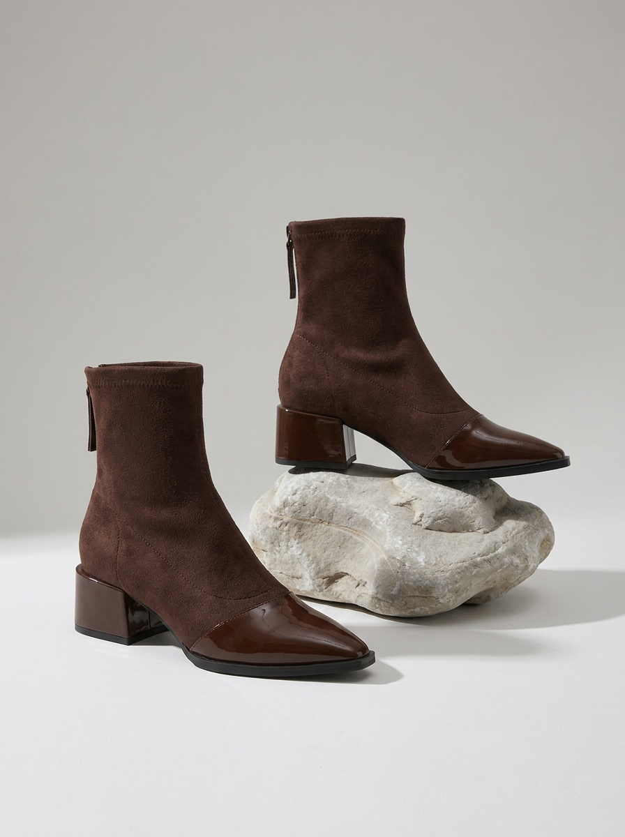 Valoria™ | Patent Toe Ankle Boots