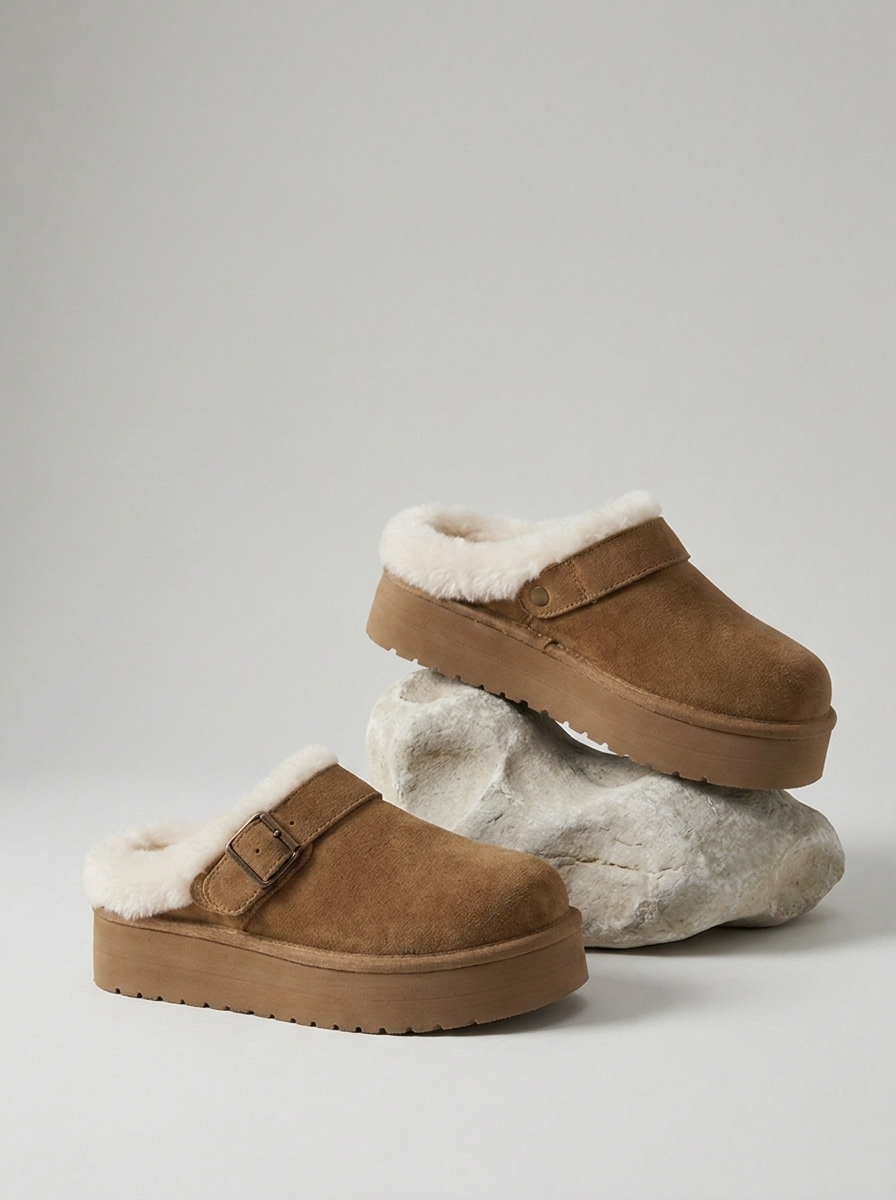 Brinley™ | Suede Winter Clogs