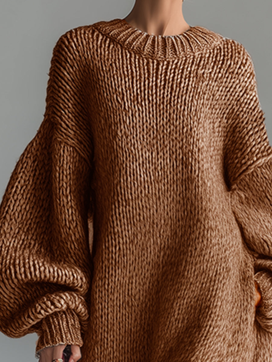 Tabitha™ | Women's Chunky Knit Sweater Maxi Dress