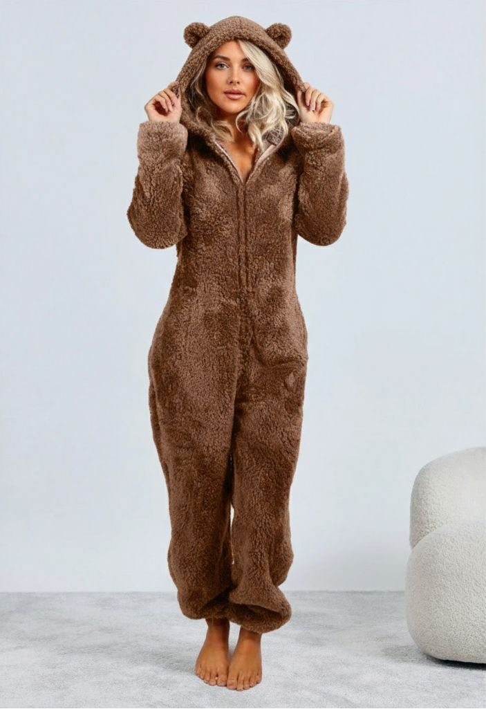 Clementine™ | Women’s Onesie Teddy Fleece Hooded