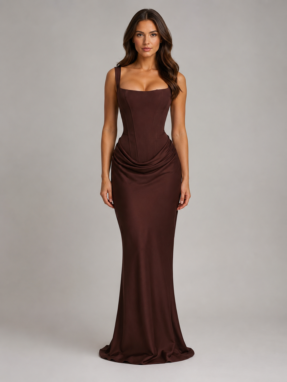 Valentina™ | Women's Corset Maxi Dress Square Neck