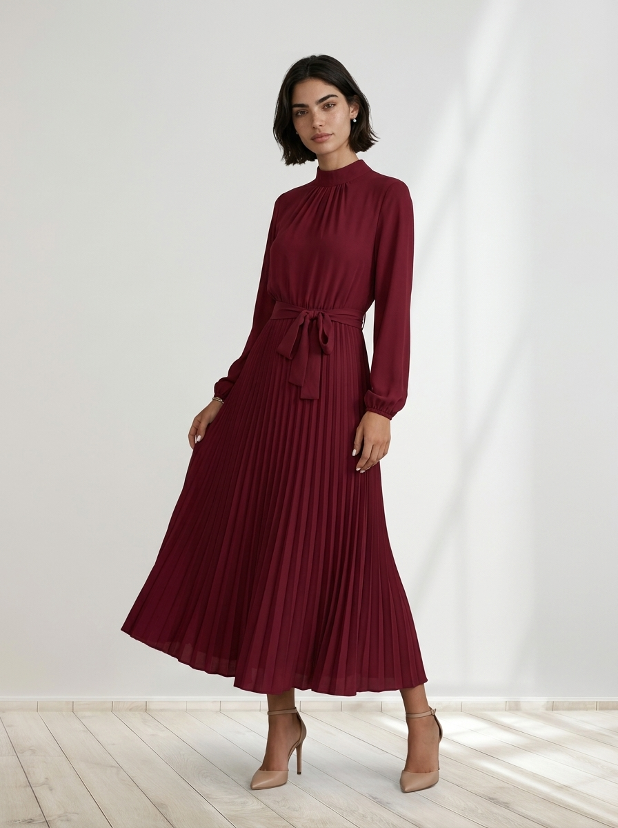 Elysia™ | Pleated Midi Dress