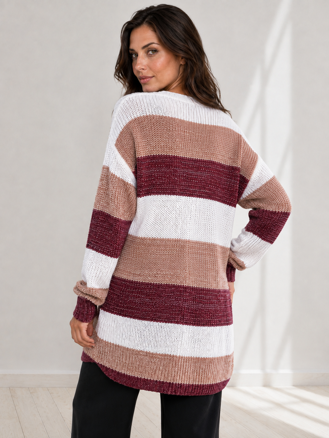 Amélie™ | Striped Longline Cardigan