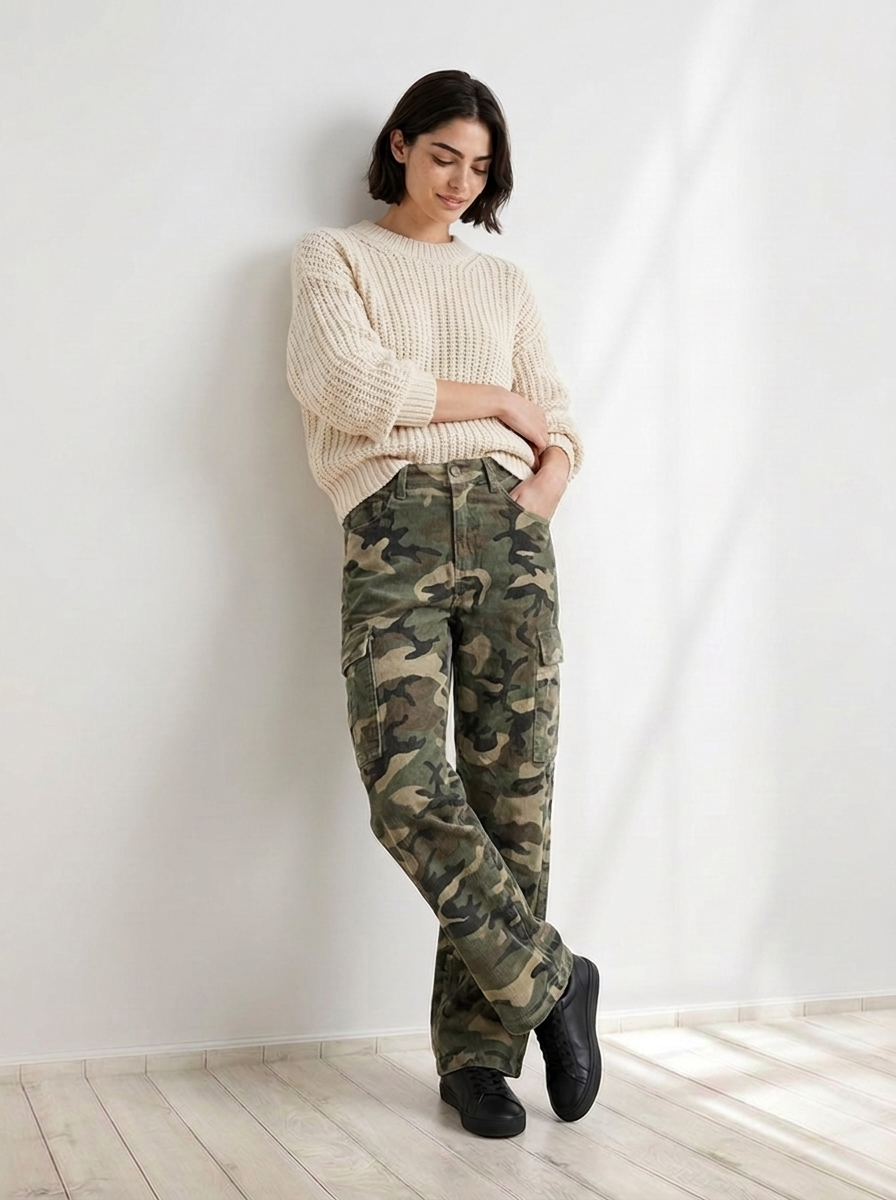 Rovelle™ | Camouflage Cargo Jeans