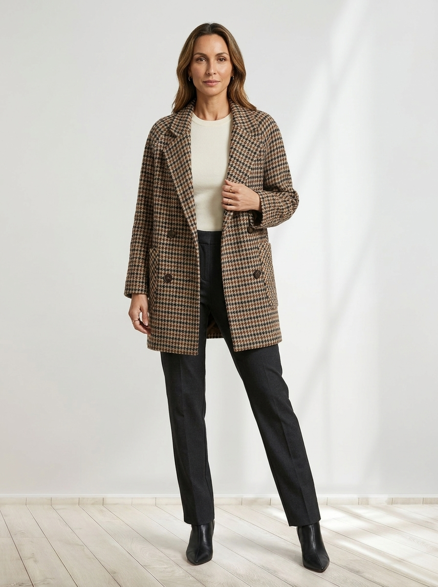 Celeste™ | Checked Long Blazer