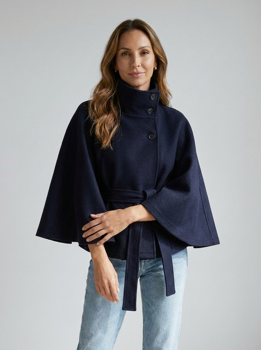 Valenne™ | Belted Cape Jacket