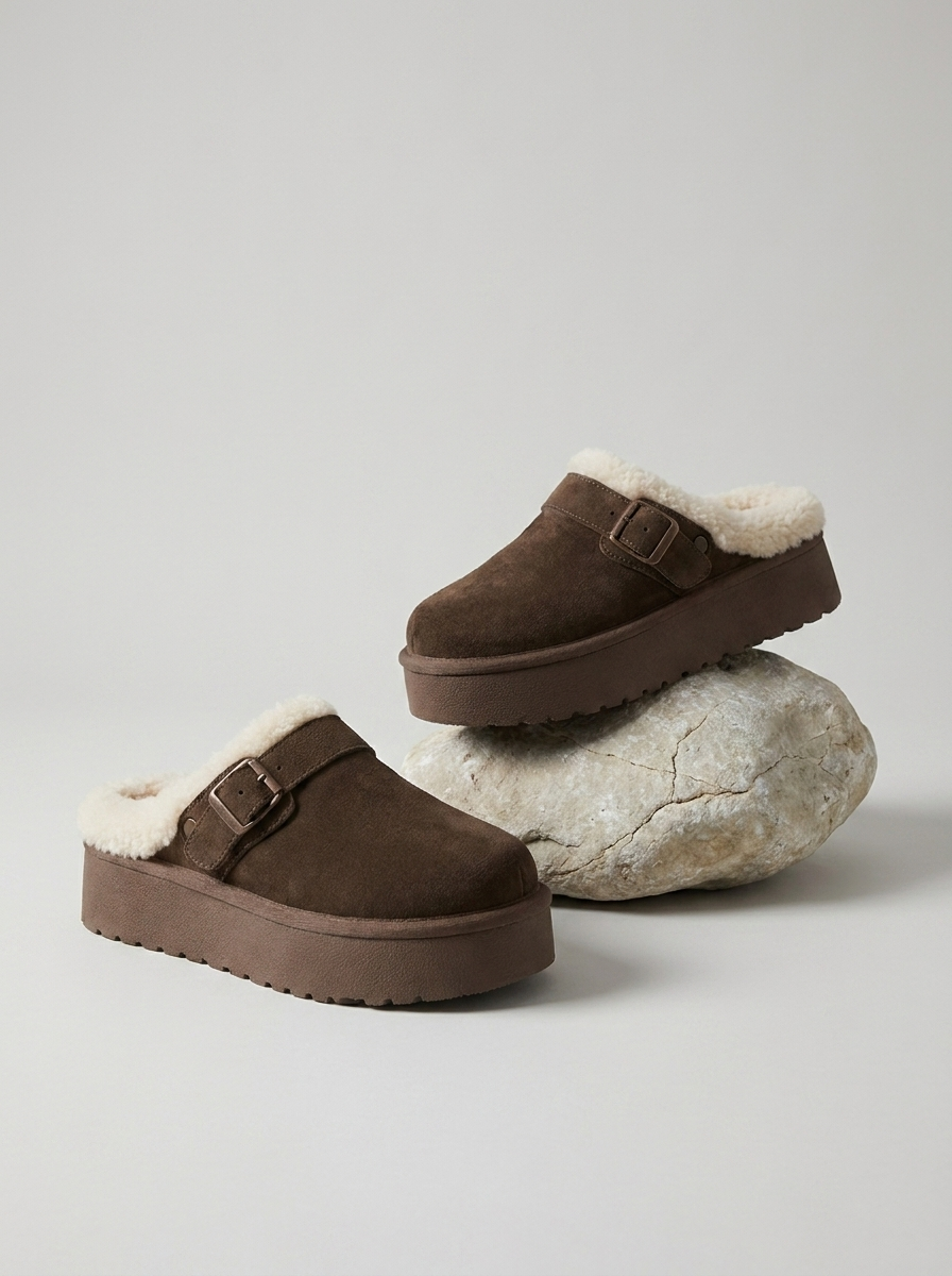 Brinley™ | Suede Winter Clogs