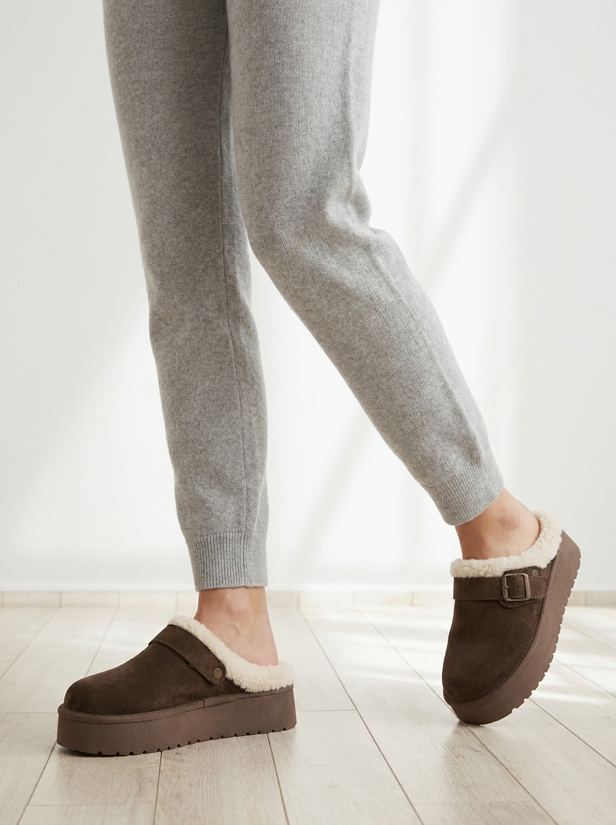 Brinley™ | Suede Winter Clogs