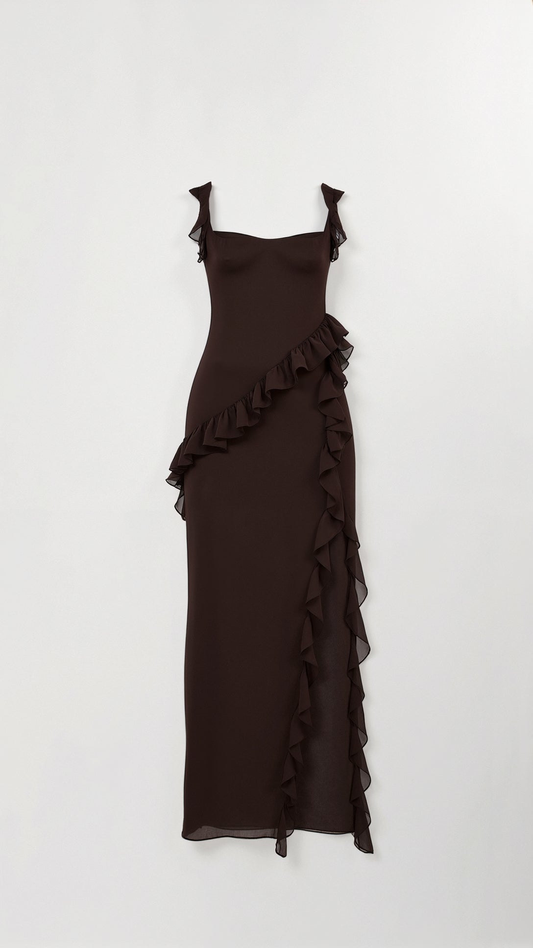 Seraphita™ | Women’s Maxi Dress Chiffon Ruffle Square Neck