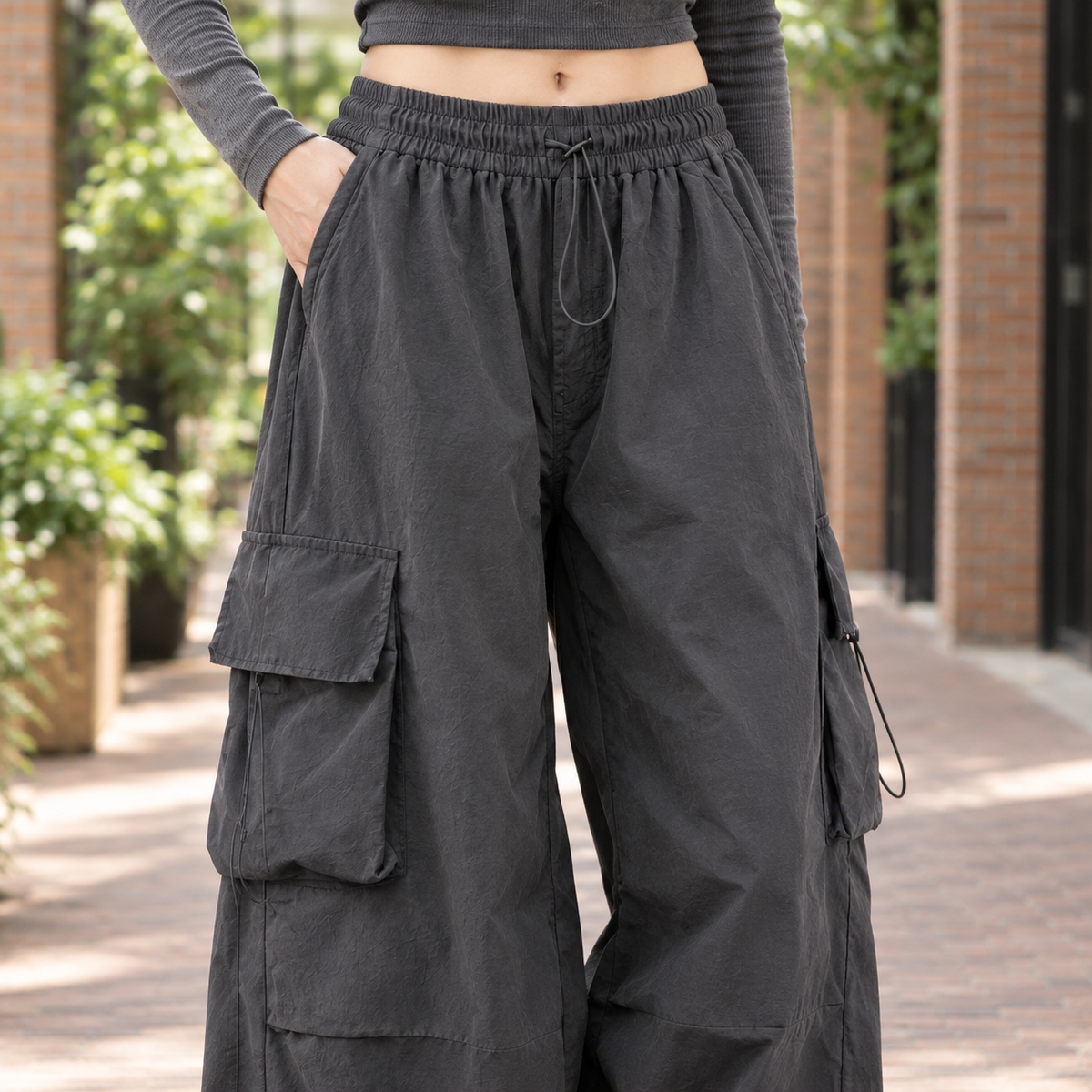 Marguerite™ | Women's Woven Cargo Wide Leg Pants
