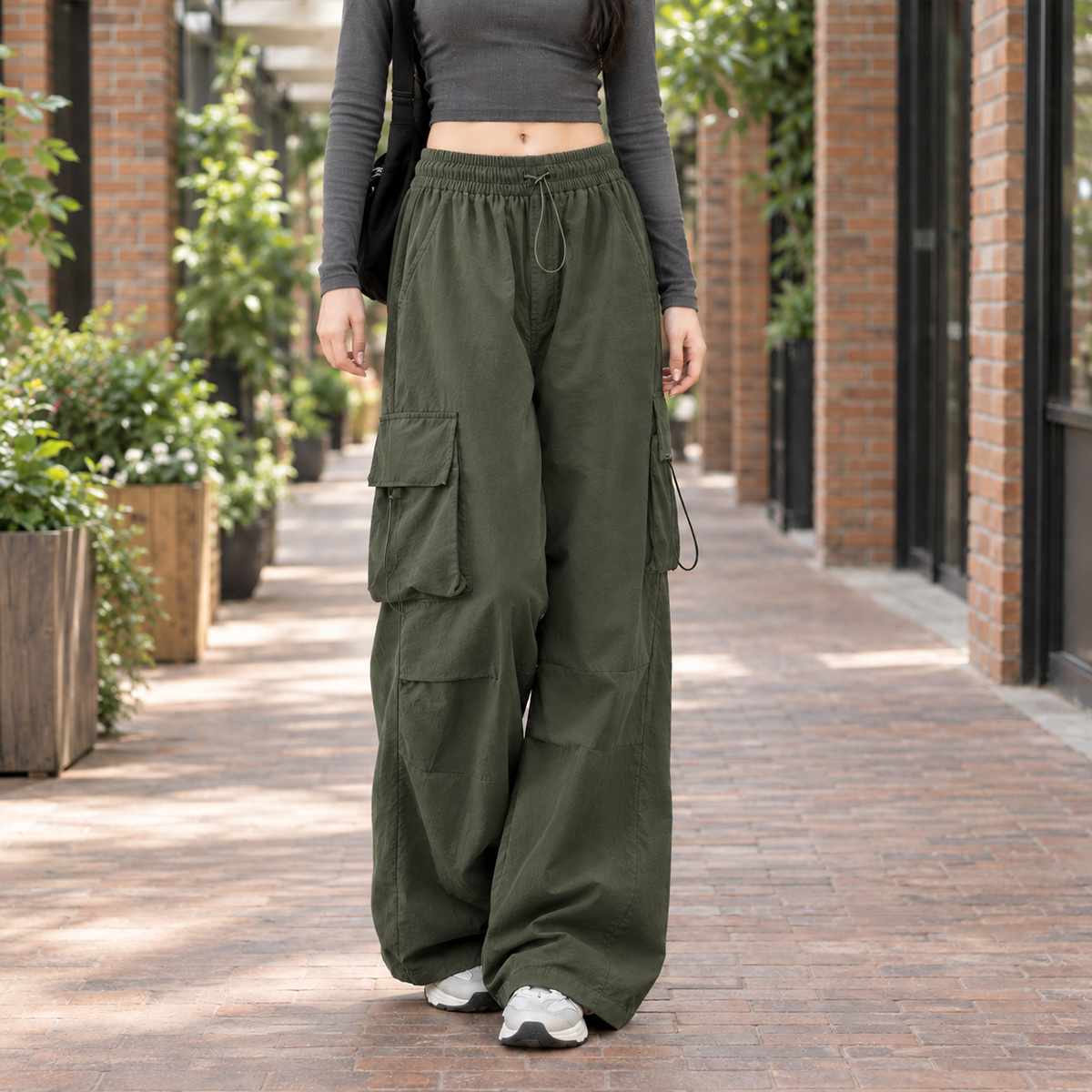 Marguerite™ | Women's Woven Cargo Wide Leg Pants