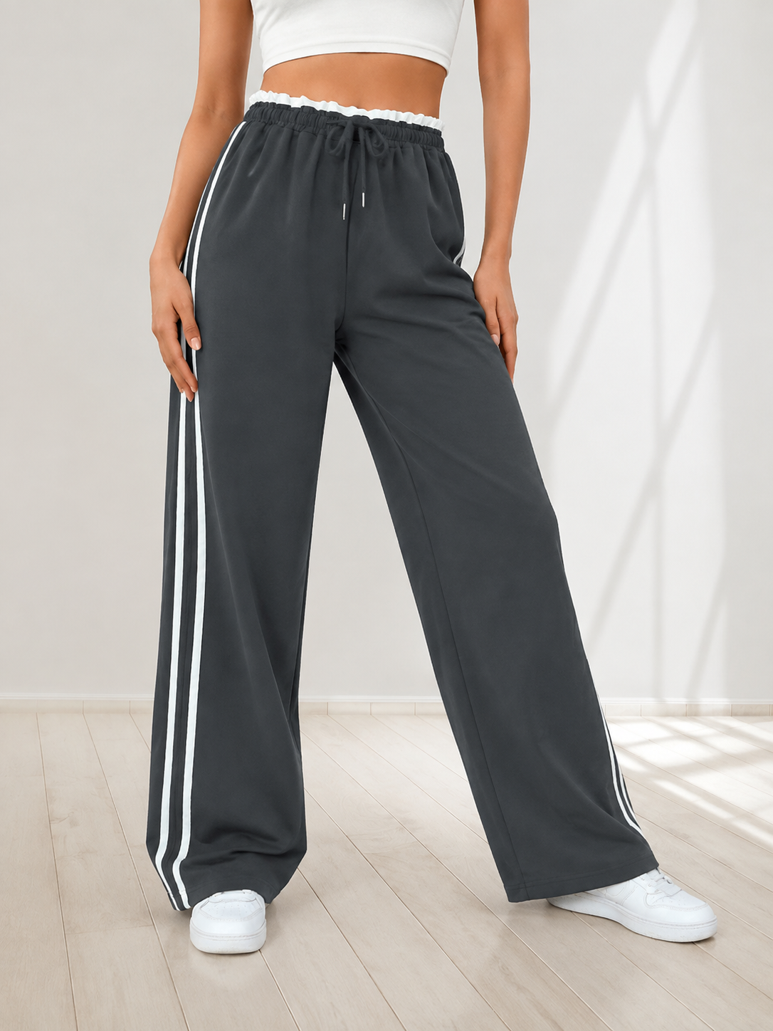 Mila™ | High Waisted Wide Leg Joggers