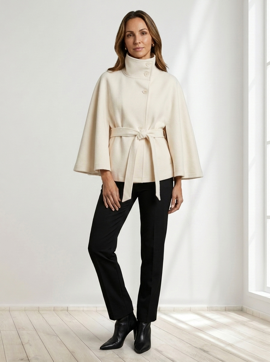 Valenne™ | Belted Cape Jacket