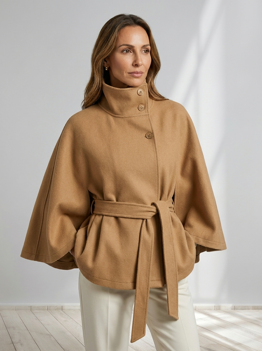 Valenne™ | Belted Cape Jacket