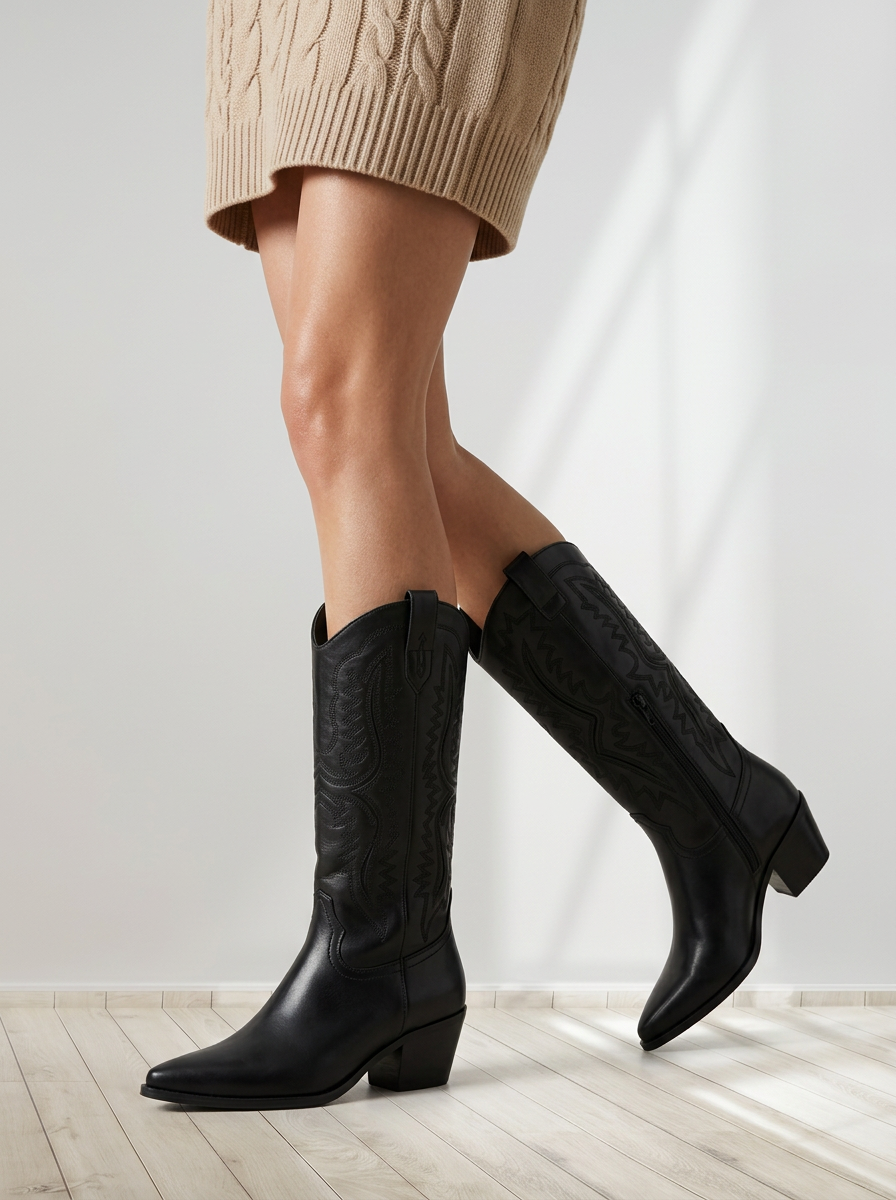 Sorella™ | Embroidered Cowboy Boots