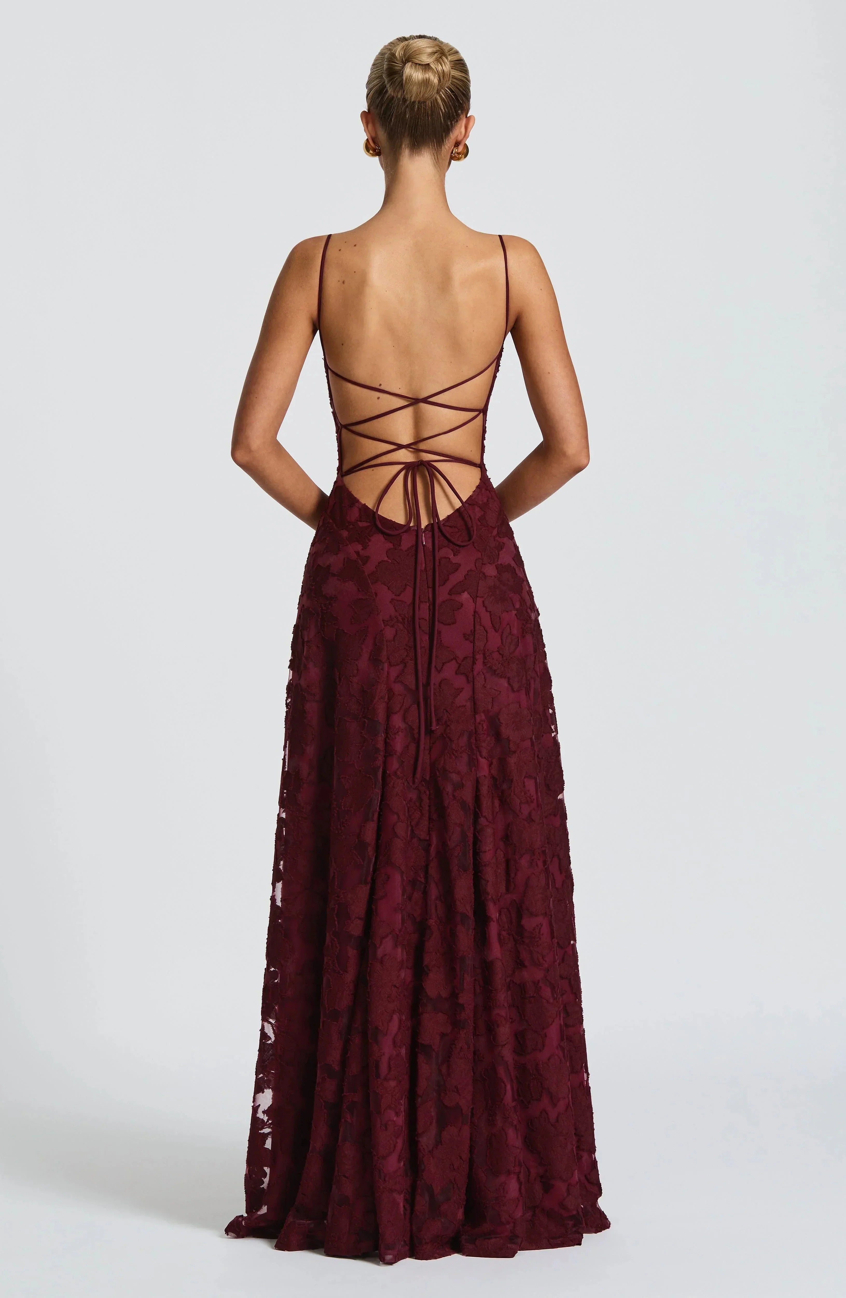 FloriaDress™ - Textured Floral Maxi Dress