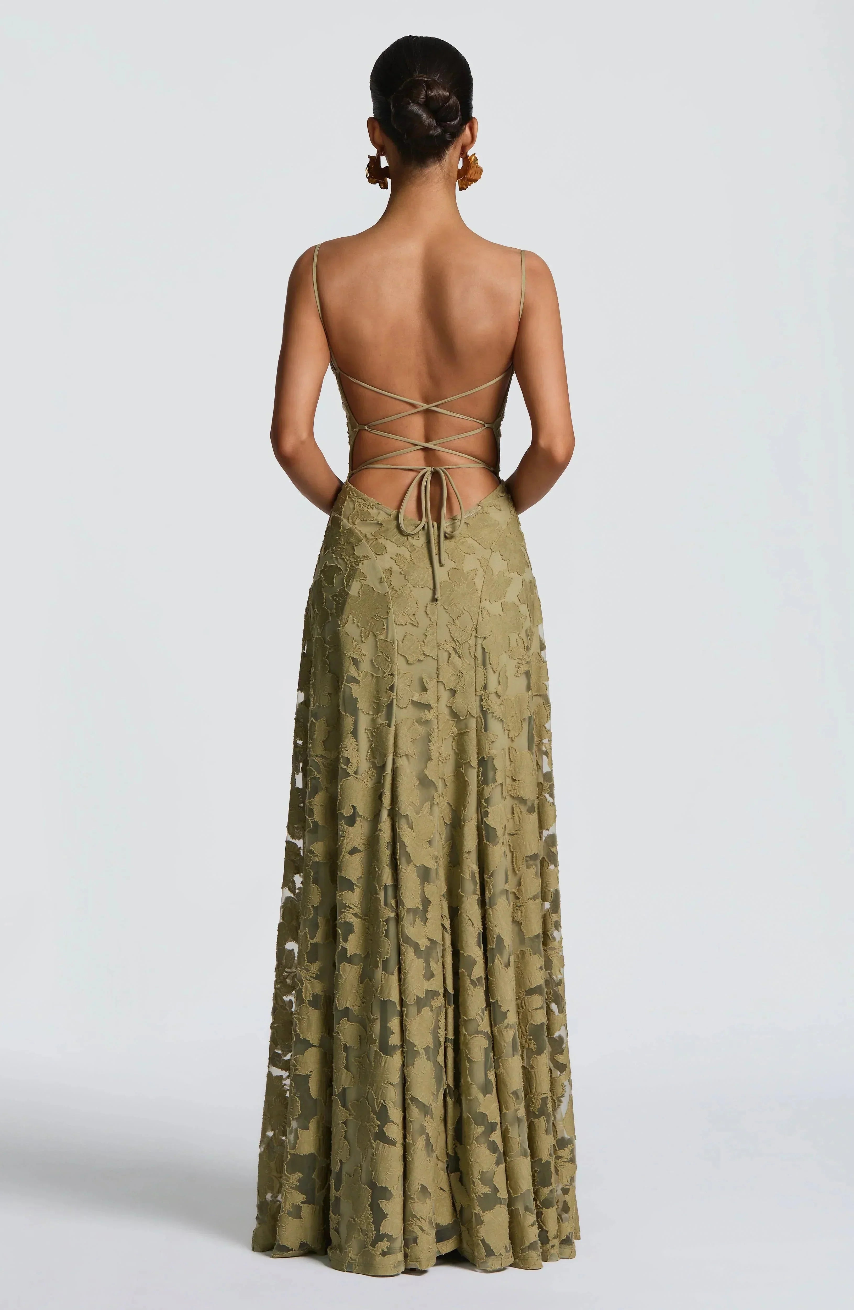 FloriaDress™ - Textured Floral Maxi Dress
