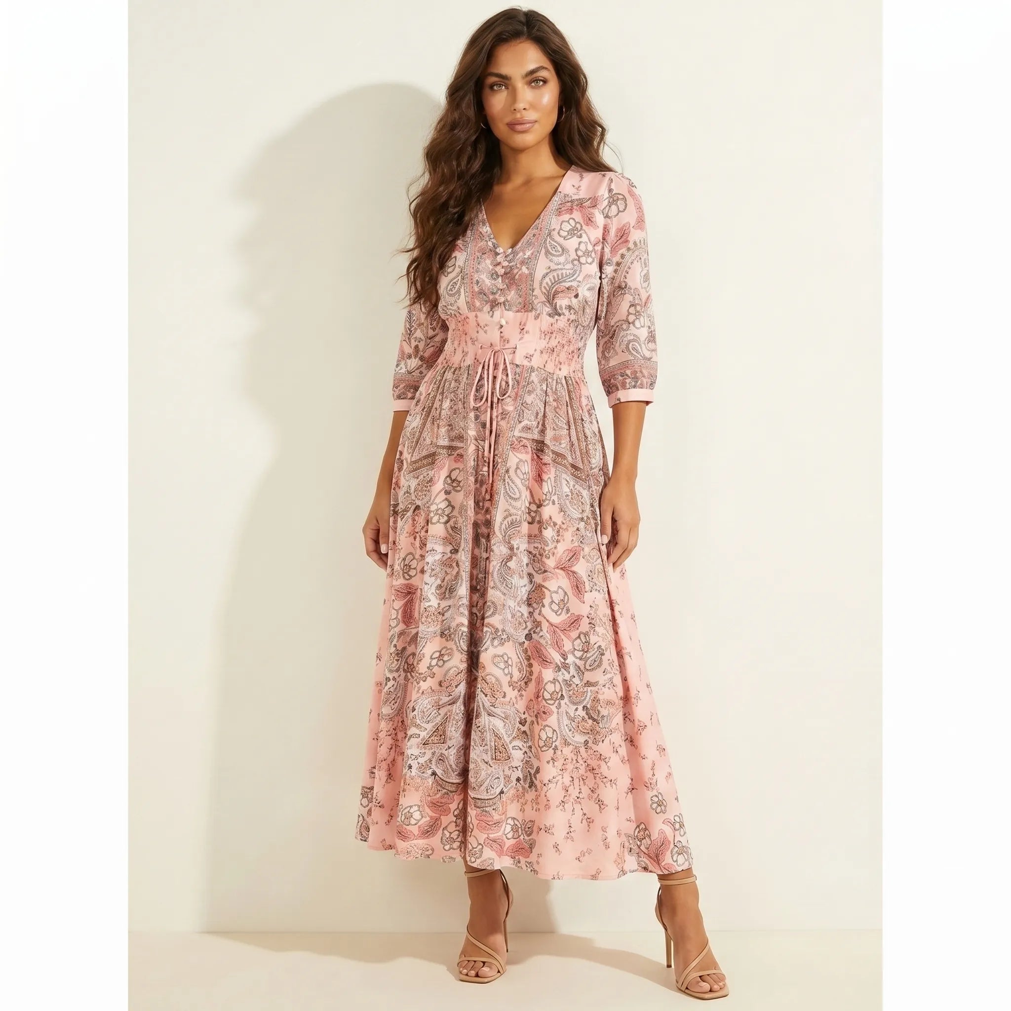 Floriana™ - Bohemian Paisley Maxi Dress