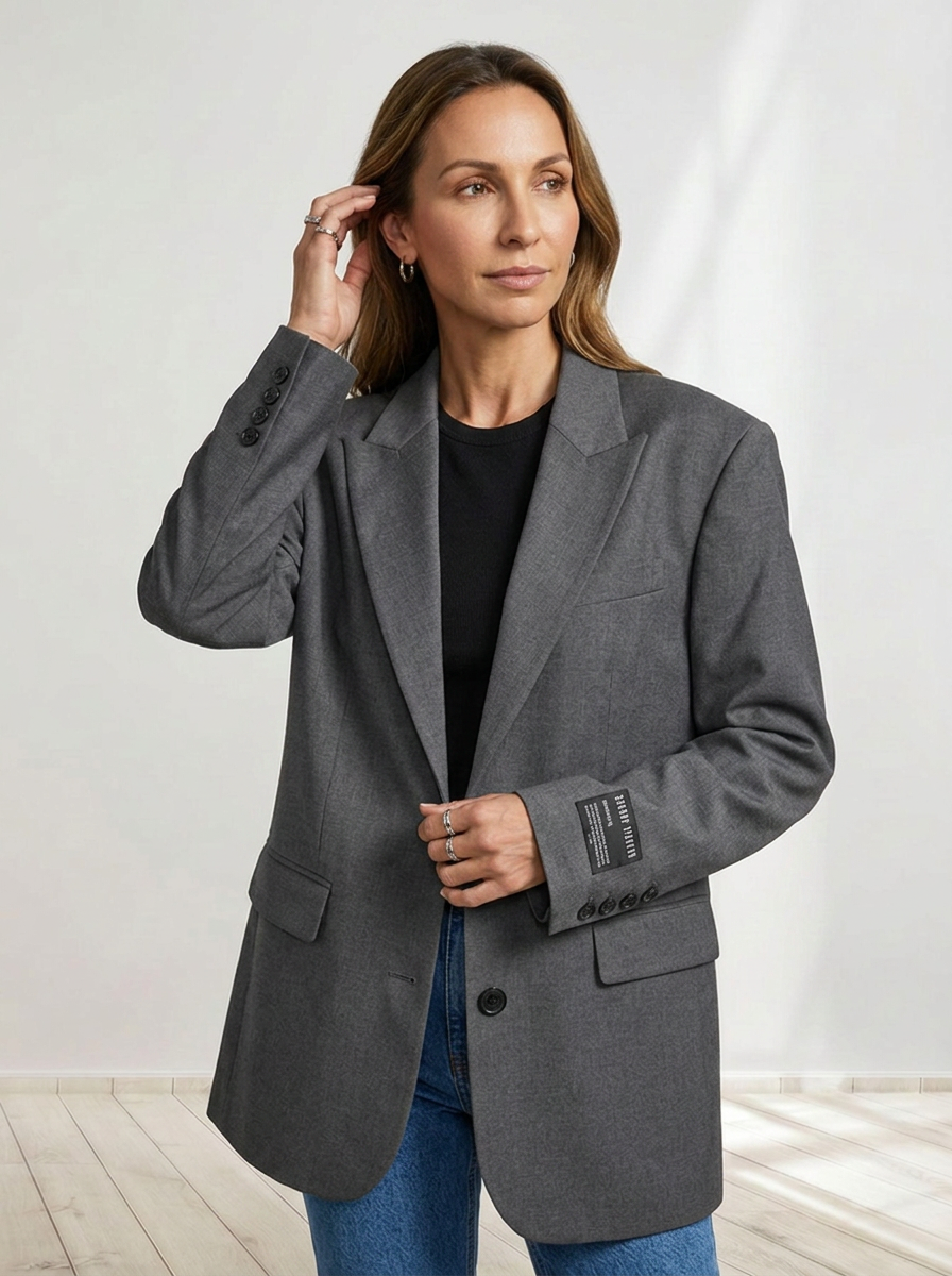 Virelle™ | Oversized Button Blazer
