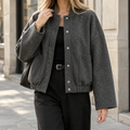 Cosette™ | Women's Woven Bomber Jacket Snap Front