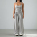 Elodie™ | Women's Cotton Wide Leg Jumpsuit Halter Neck