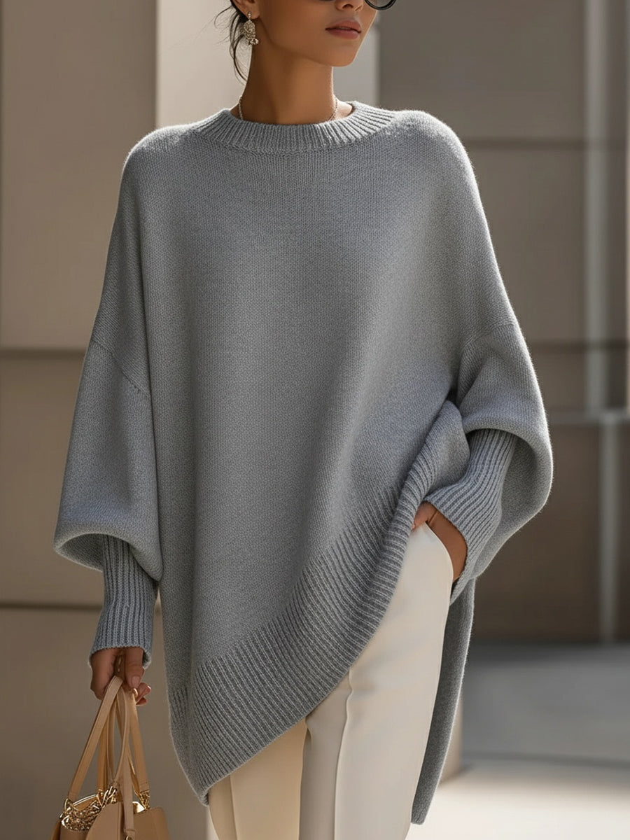 Genevieve™ | Women's Oversized Poncho Sweater Wool Blend