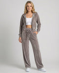 Marcelline™ | Women's Velour Tracksuit Set Cropped Hoodie