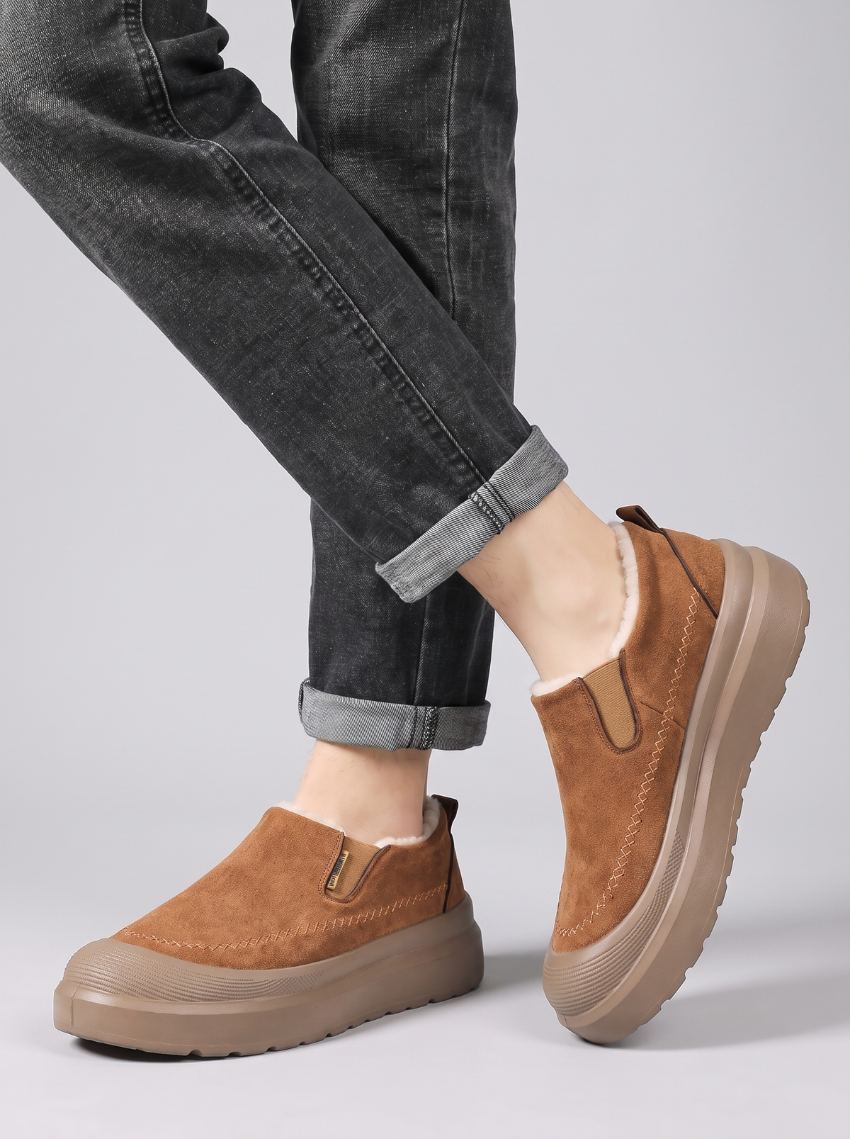 Imogen™ | Men’s Slip On Winter Shoes Textile Fleece Lined