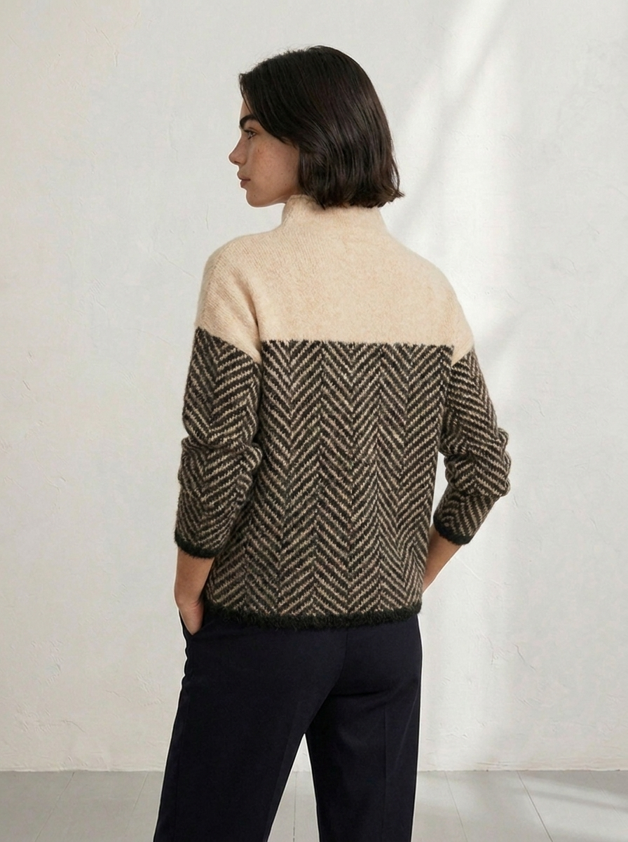 Seraphine™ | Herringbone Turtleneck Sweater